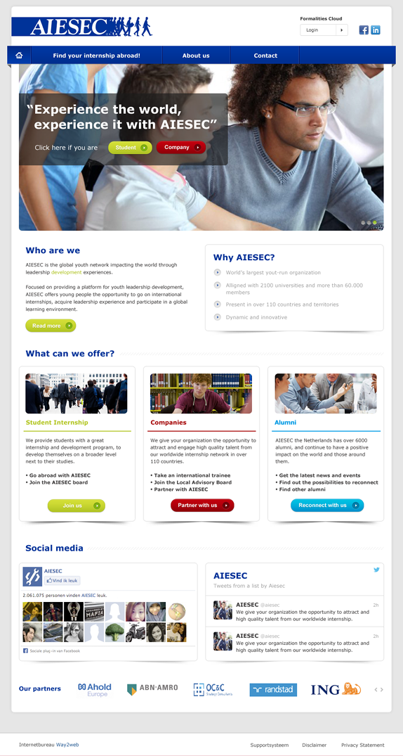 Re-design AIESEC homepage  - Nicetoclick